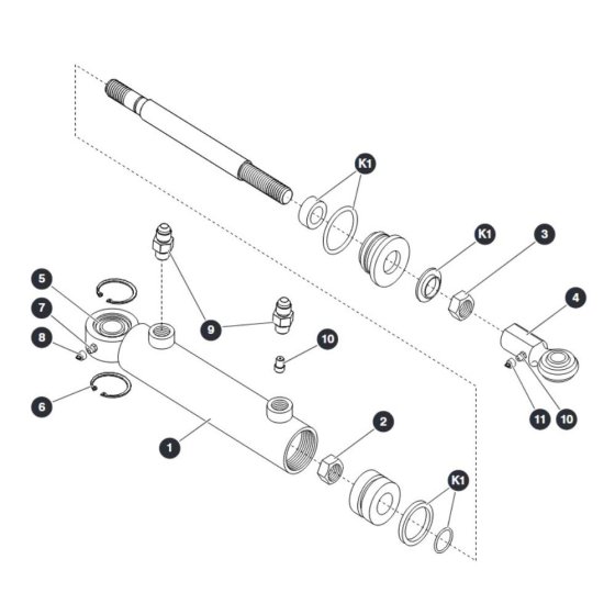 Steer Cylinder for Skyjack SJ3220 DC Scissor Lift