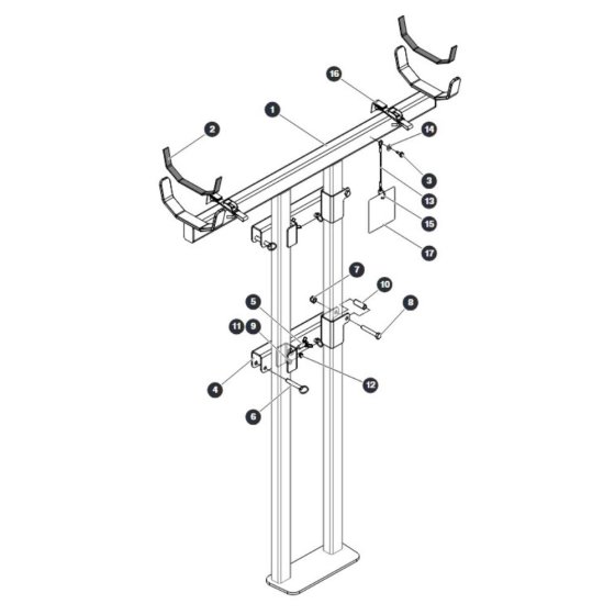 Universal Heavy-Duty Pipe Rack for Skyjack SJ3220 DC Scissor Lift