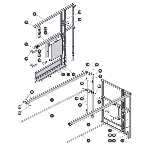 Extension Railing and Front Gate - Aircraft Option for Skyjack SJ4732 DC Scissor Lift
