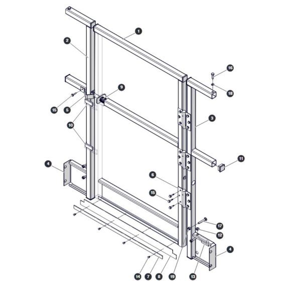 Full Rear Gate - Aircraft Option for Skyjack SJ4732 DC Scissor Lift