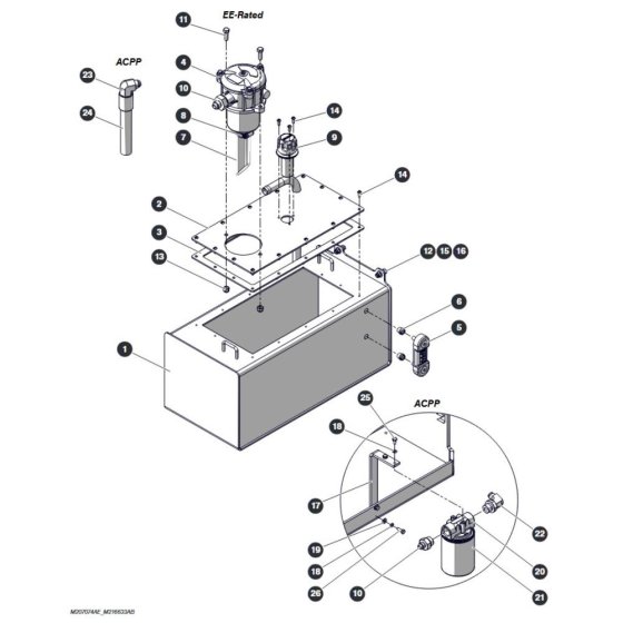 Hydraulic Tank - EE-Rated/Aircraft Protection for Skyjack SJ4732 DC Scissor Lift