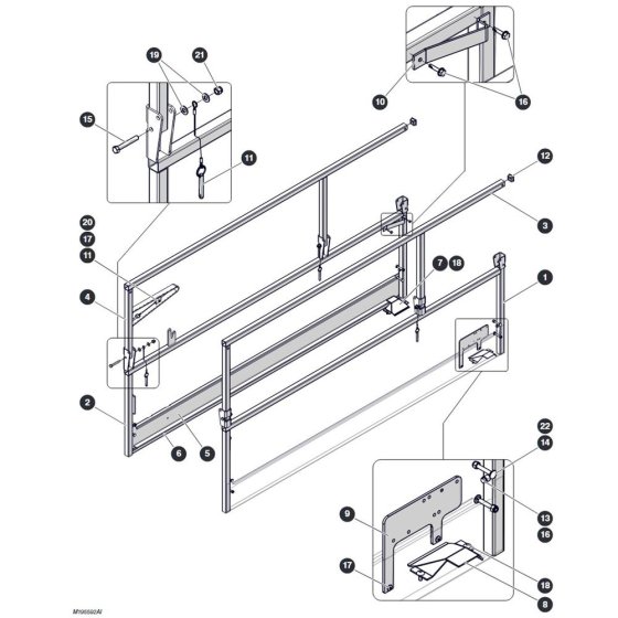 Main Railings for Skyjack SJ4732 DC Scissor Lift