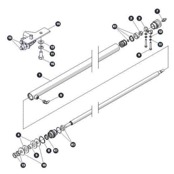 Powerdeck Cylinder for Skyjack SJ4732 DC Scissor Lift