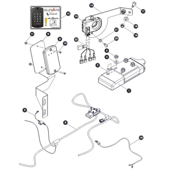 Elevate Telematics Keypad & BMS for Skyjack SJ4740 DC Scissor Lift
