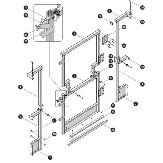 Full Gate for Skyjack SJ4740 DC Scissor Lift