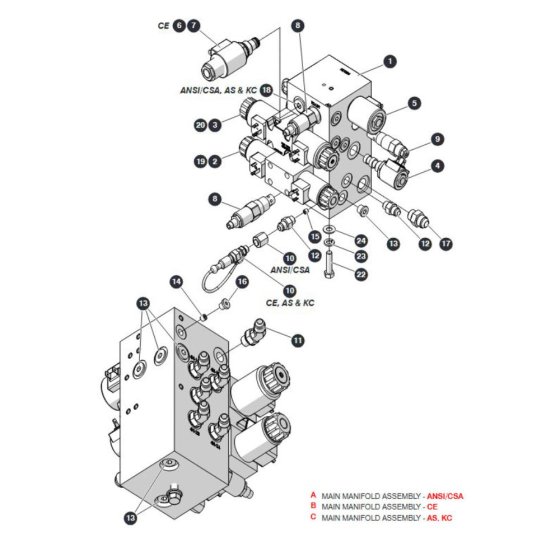 Main Manifold for Skyjack SJ4740 DC Scissor Lift
