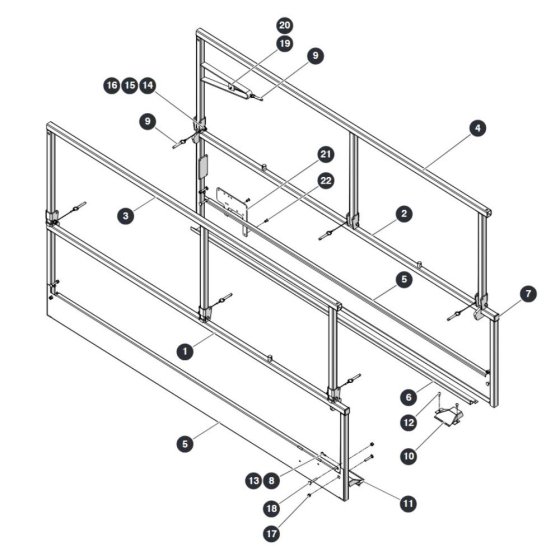 Main Railings for Skyjack SJ4740 DC Scissor Lift