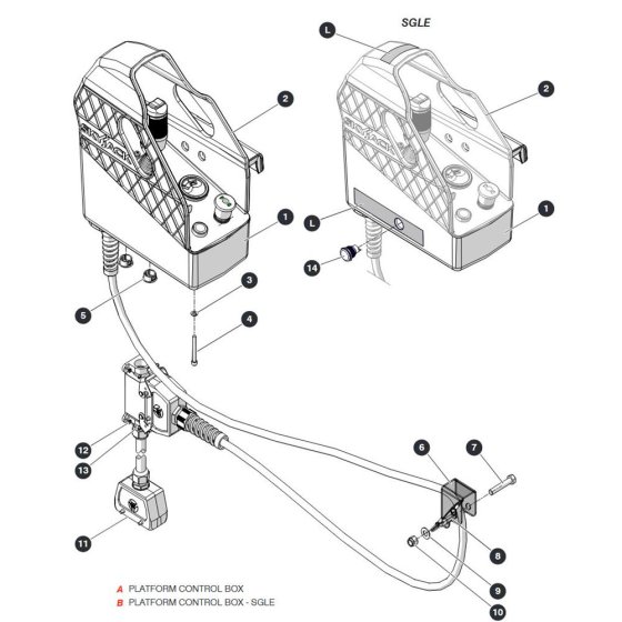Platform Control Box for Skyjack SJ4740 DC Scissor Lift