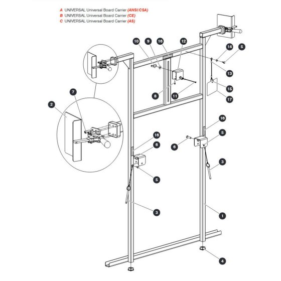 Universal Board Carrier for Skyjack SJ4740 DC Scissor Lift
