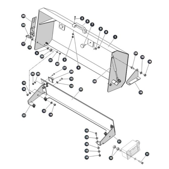 Control Box Cover for Skyjack SJ66 Tplus Telescopic Boom