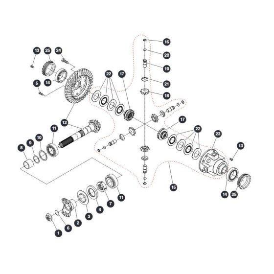 Differential - Front Axle for Skyjack SJ66 Tplus Telescopic Boom