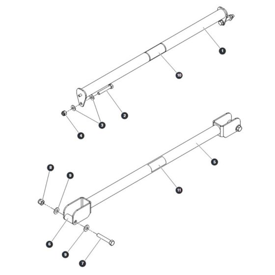 Drop Bar Gate for Skyjack SJ66 Tplus Telescopic Boom