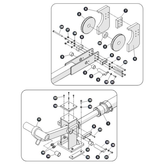 Extension Cylinder Hardware for Skyjack SJ66 Tplus Telescopic Boom
