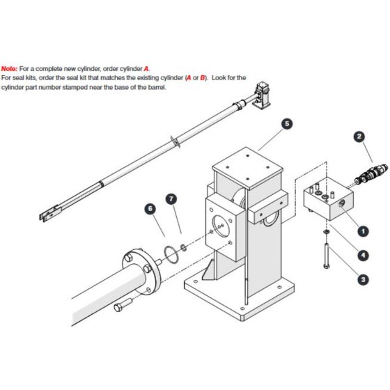 Extension Cylinder for Skyjack SJ66 Tplus Telescopic Boom