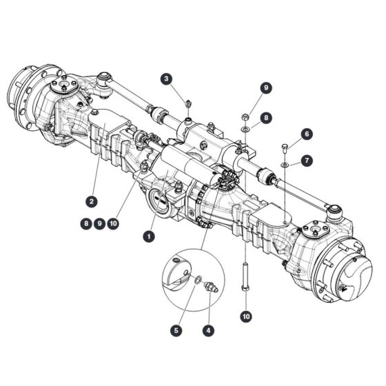 Front Axle for Skyjack SJ66 Tplus Telescopic Boom