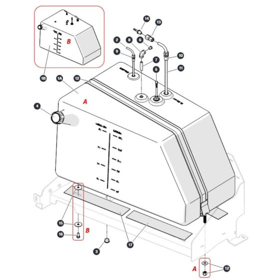 Fuel Tank - Gasoline for Skyjack SJ66 Tplus Telescopic Boom