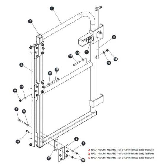 Half-Height Platform Mesh for Skyjack SJ66 Tplus Telescopic Boom