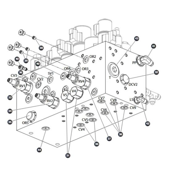 Main Manifold-1 for Skyjack SJ66 Tplus Telescopic Boom