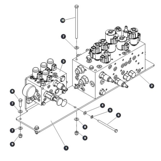 Manifold Hardware for Skyjack SJ66 Tplus Telescopic Boom