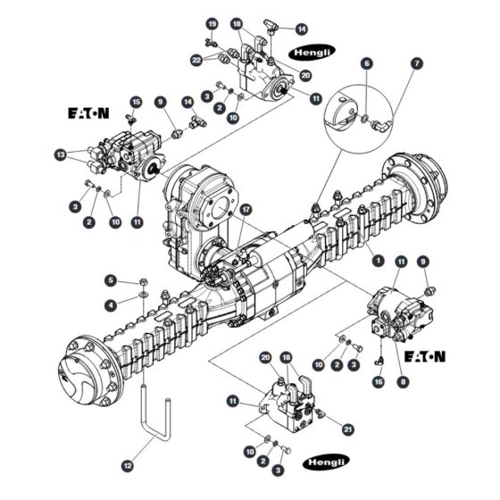 Rear Axle for Skyjack SJ66 Tplus Telescopic Boom