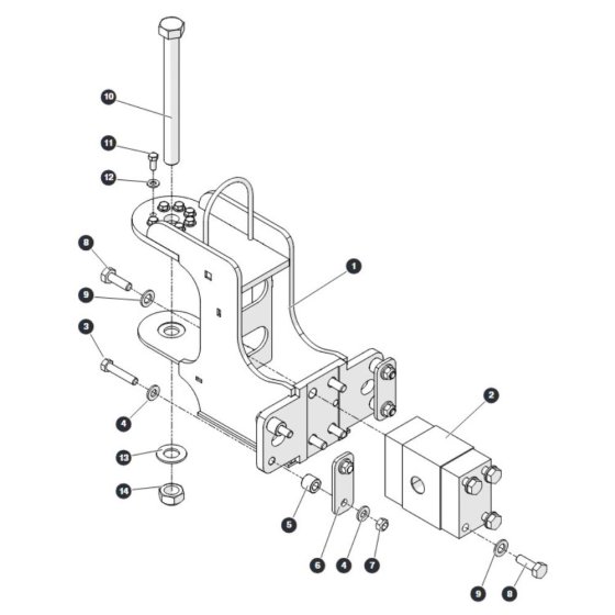 Rotary Actuator Mount with Load Cell for Skyjack SJ66 Tplus Telescopic Boom