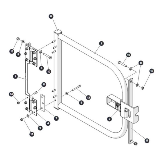 Swing Gate for Skyjack SJ66 Tplus Telescopic Boom