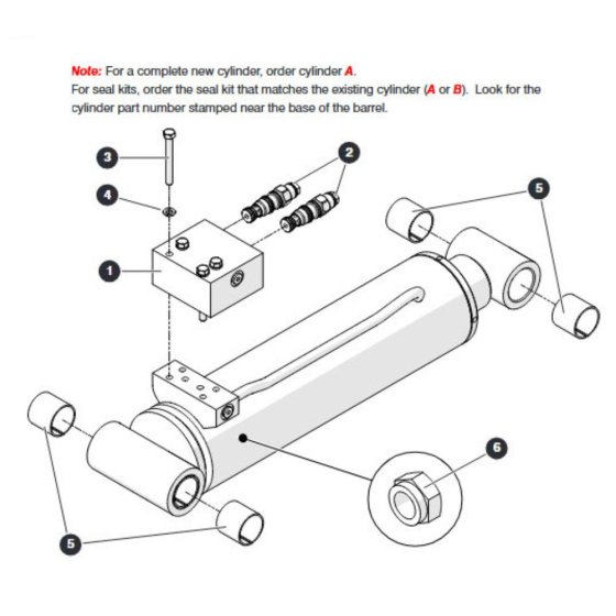 Tilt Cylinder for Skyjack SJ66 Tplus Telescopic Boom