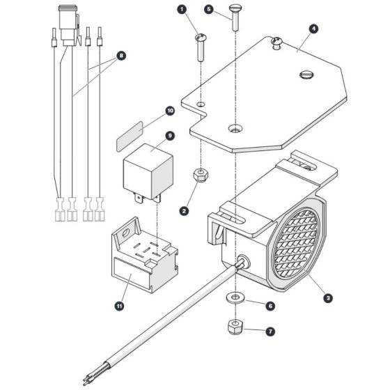 White Noise Alarm for Skyjack SJ66 Tplus Telescopic Boom