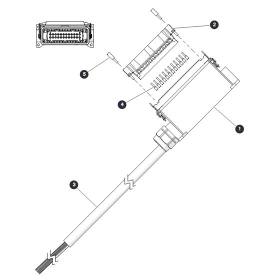 Electrical Panel Control Cable for Skyjack SJ6826 (B200000001 - B200999999) RT Scissor Lift