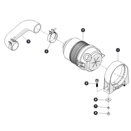Air Cleaner Kit for Skyjack SJ6826 (B200000001 - B200999999) RT Scissor Lift