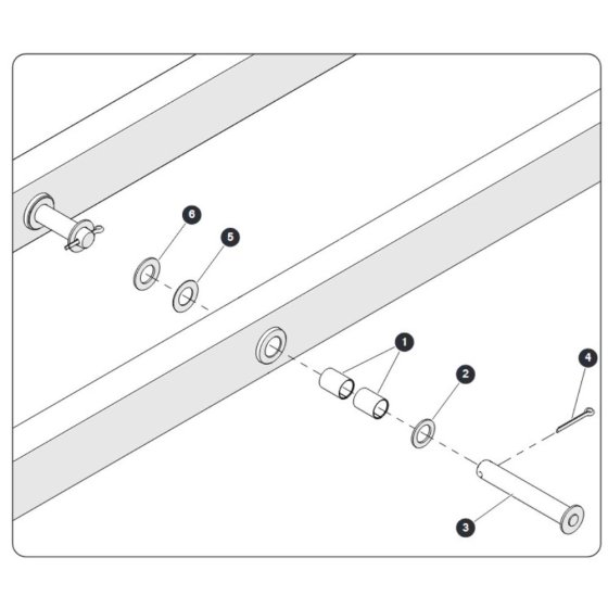 Center Pin for Skyjack SJ6826 (B200000001 - B200999999) RT Scissor Lift