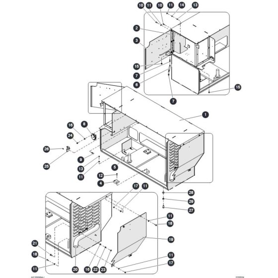 Engine Cabinet for Skyjack SJ6826 (B200000001 - B200999999) RT Scissor Lift