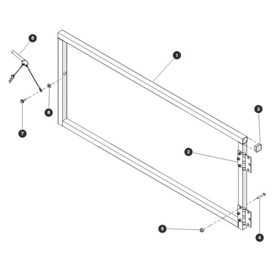 Front Extension Railing for Skyjack SJ6826 (B200000001 - B200999999) RT Scissor Lift