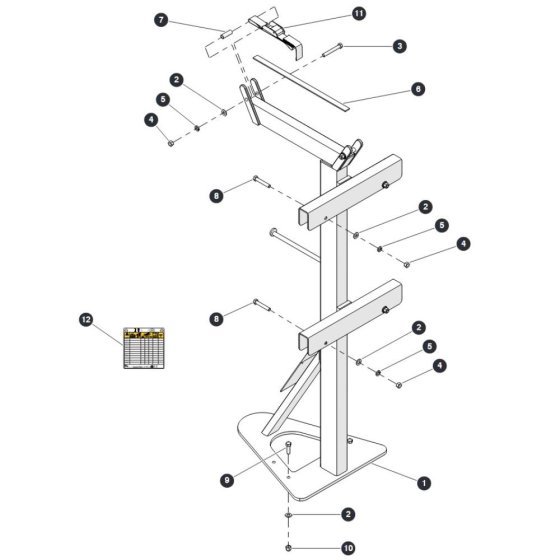 Heavy Duty Pipe Rack for Skyjack SJ6826 (B200000001 - B200999999) RT Scissor Lift