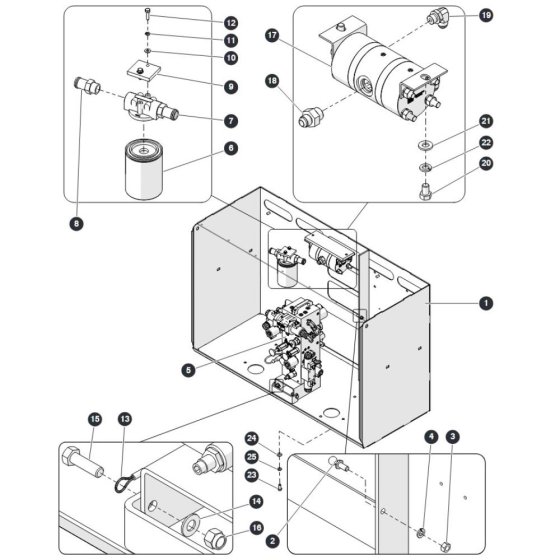 Hydraulic Cabinet for Skyjack SJ6826 (B200000001 - B200999999) RT Scissor Lift