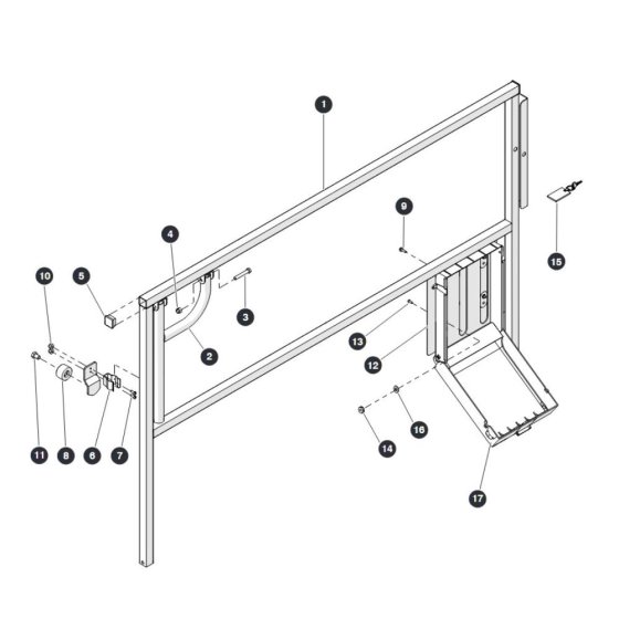 Left Extension Railing for Skyjack SJ6826 (B200000001 - B200999999) RT Scissor Lift