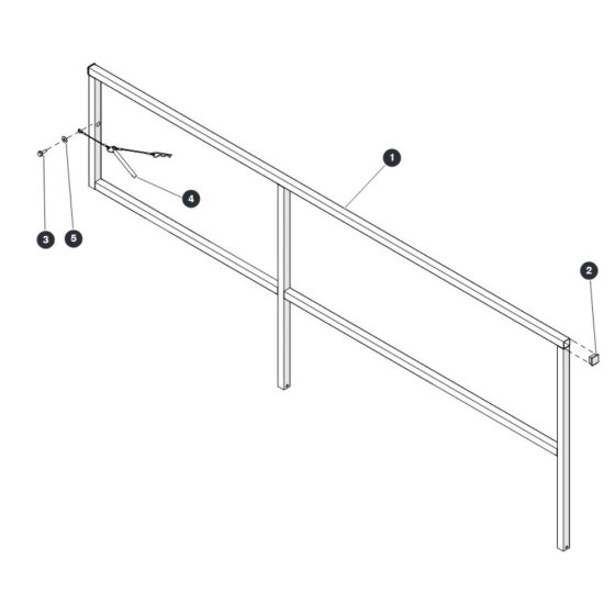 Left Platform Railing for Skyjack SJ6826 (B200000001 - B200999999) RT Scissor Lift