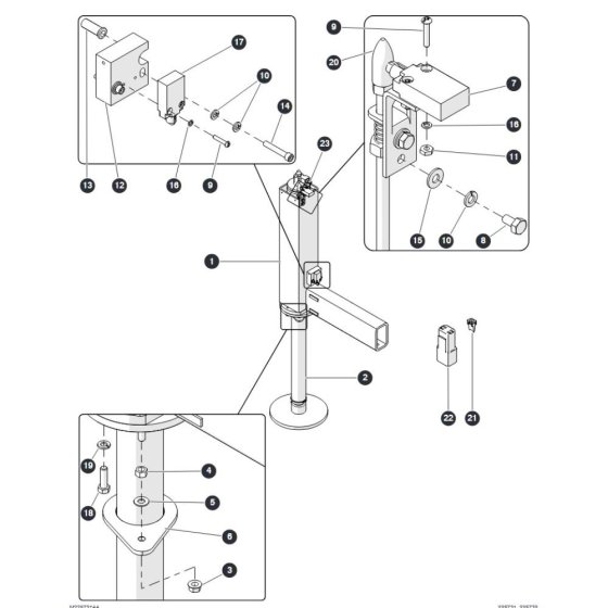 Outrigger-1 for Skyjack SJ6826 (B200000001 - B200999999) RT Scissor Lift