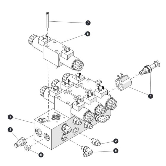 Outrigger Manifold for Skyjack SJ6826 (B200000001 - B200999999) RT Scissor Lift