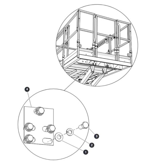 Platform Mounting Hardware for Skyjack SJ6826 (B200000001 - B200999999) RT Scissor Lift