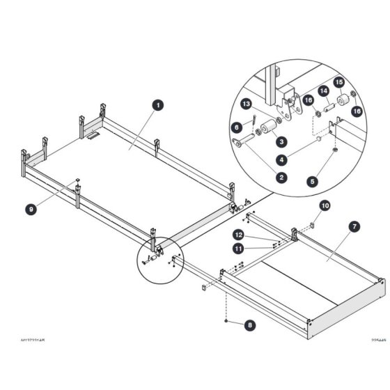Main and Extension Platform for Skyjack SJ6826 (B200000001 - B200999999) RT Scissor Lift