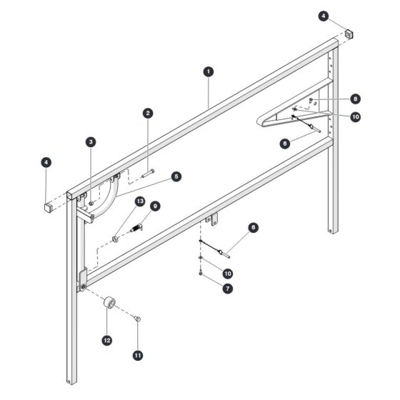 Right Extension Railing for Skyjack SJ6826 (B200000001 - B200999999) RT Scissor Lift