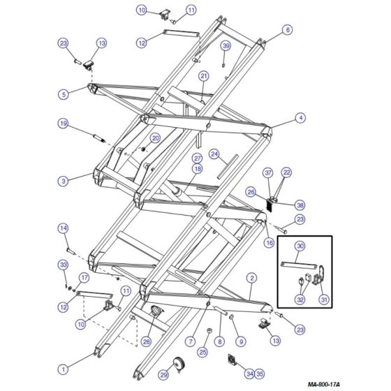 Scissor Arm (31メ Models) for Skyjack SJ8831 RT Scissor Lift