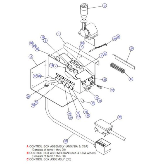 Control Box (Without Outrigger Option) for Skyjack SJ8831 RT Scissor Lift