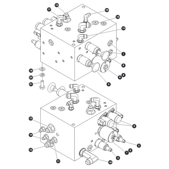 Auxiliary Manifold for Skyjack SJ9253 RT Scissor Lift