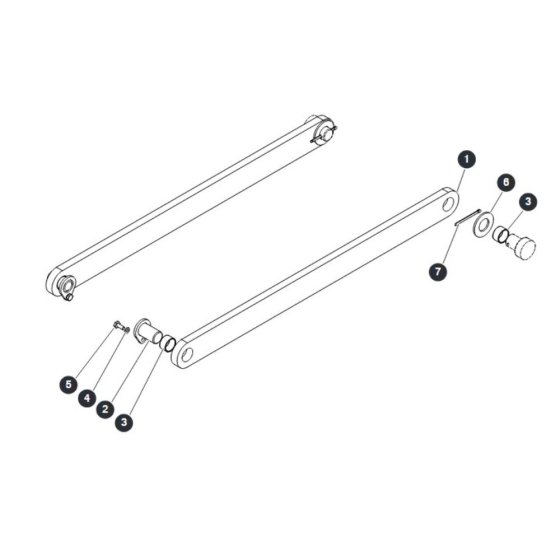Centering Bar - Bottom for Skyjack SJ9253 RT Scissor Lift