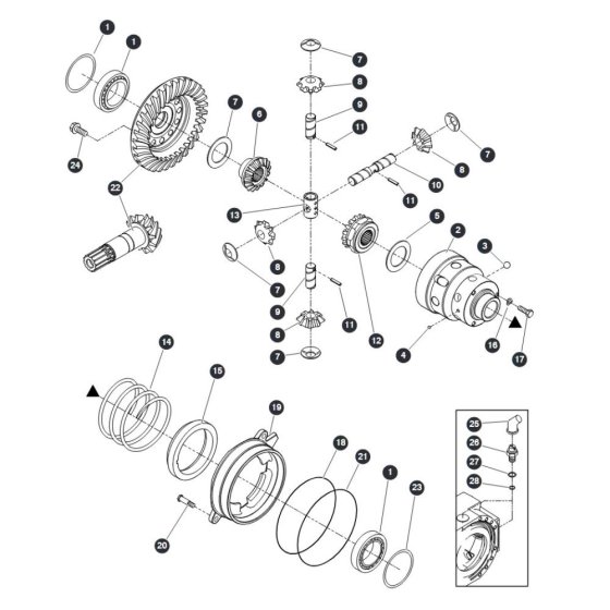 Differential - Rear Axle for Skyjack SJ9253 RT Scissor Lift
