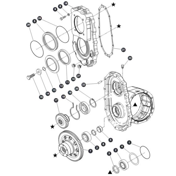Gear Box - Rear Axle for Skyjack SJ9253 RT Scissor Lift
