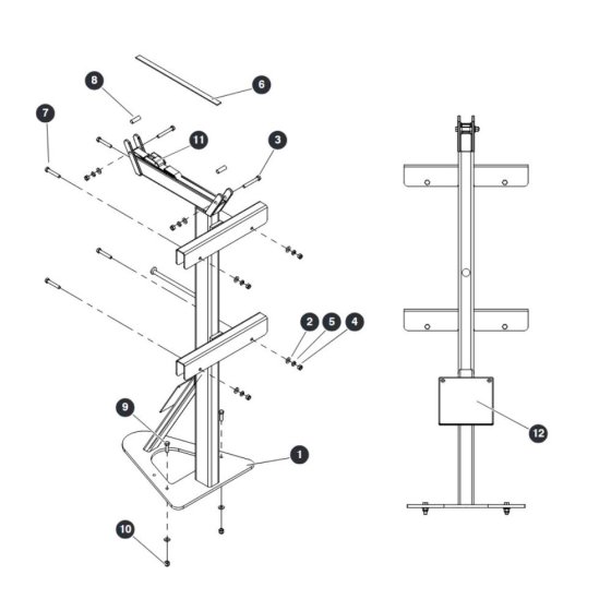 Heavy Duty Pipe Rack for Skyjack SJ9253 RT Scissor Lift