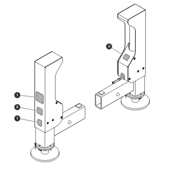 Labels - Outriggers for Skyjack SJ9253 RT Scissor Lift